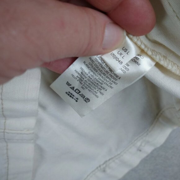 Free People Not Your Brothers Surplus Jacket Womens Large Full Zip Button Ivory - Picture 7 of 9